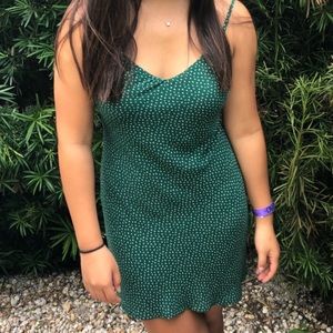 Green floral sundress